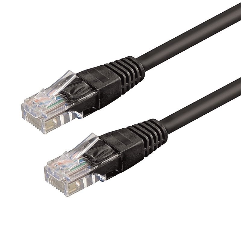 WPC-PAT-5U010BL | CAT 5E U-UTP PATCH CABLE 1.0m BLACK | WP Cabling | distributori informatica