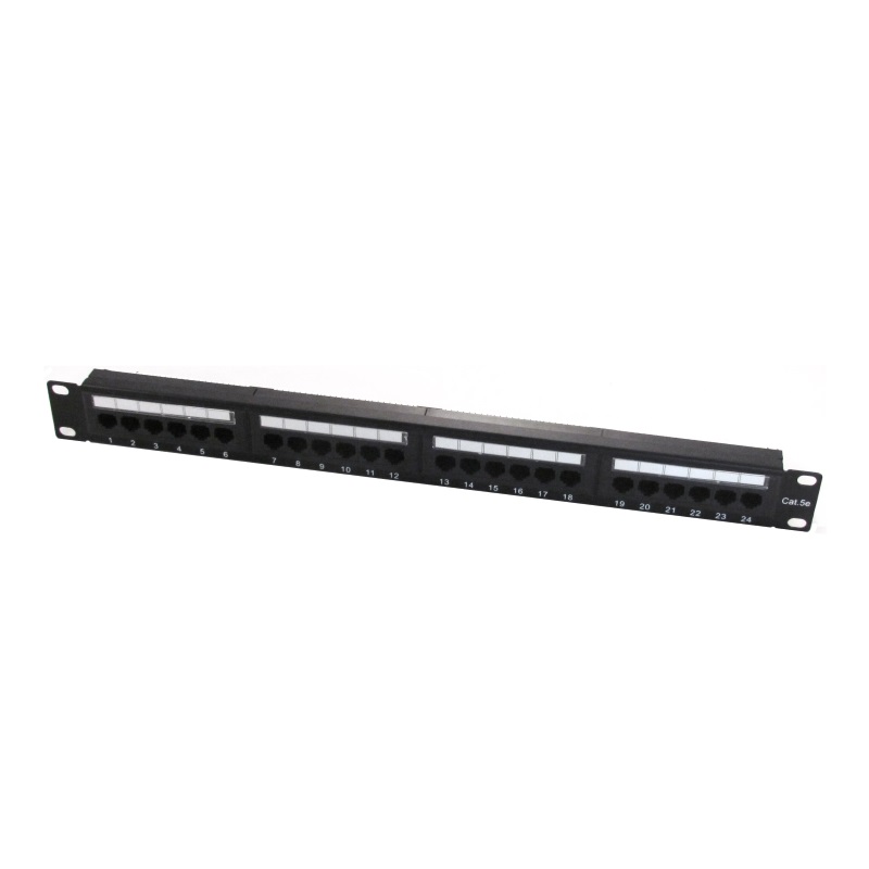 WPC-PAN-5U-24 | 24 PORT RJ45 UTP CAT 5e PATCH PANEL, 1U | WP Cabling | distributori informatica