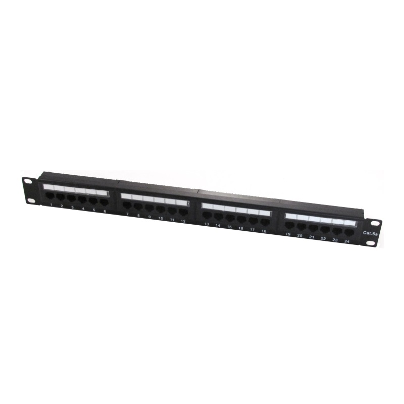 WPC-PAN-6AU-24 | 24 PORT RJ45 CAT 6a UTP PATCH PANEL, 1U | WP Cabling | distributori informatica