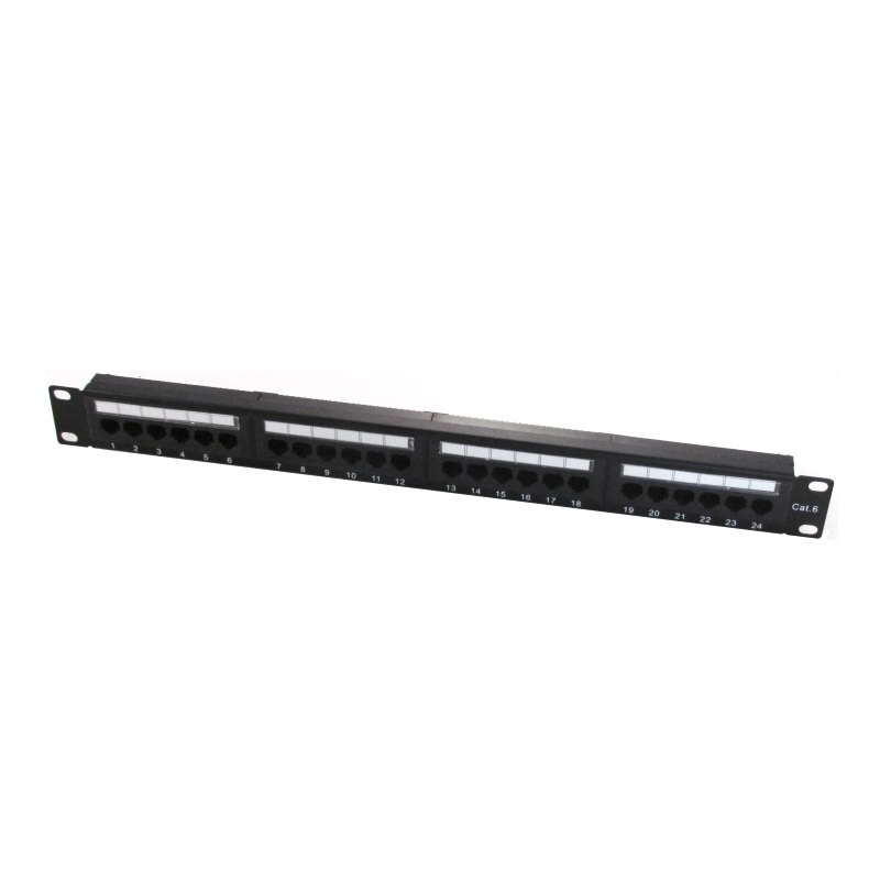 WPCPAN6U24 | 24 PORT RJ45 CAT 6 UTP PATCH PANEL, 1U | WP Cabling | distributori informatica