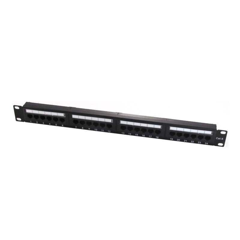 WPC-PAN-6U-24 | 24 PORT RJ45 CAT 6 UTP PATCH PANEL, 1U | WP Cabling | distributori informatica