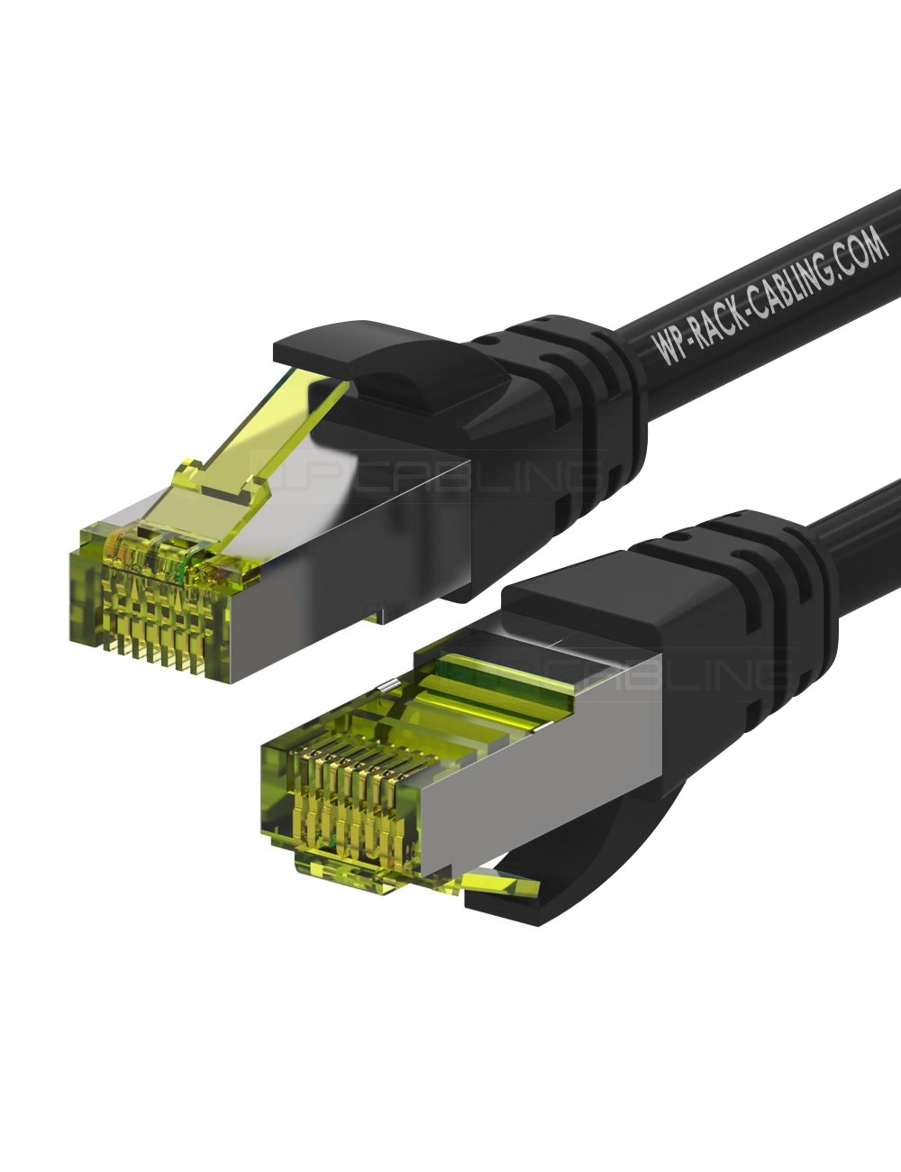 WPC-PAT-6ASF005BL | CAT 6A S-FTP PIMF PATCH CABLE 0.5 m LS0H BLACK | WP Cabling | distributori informatica