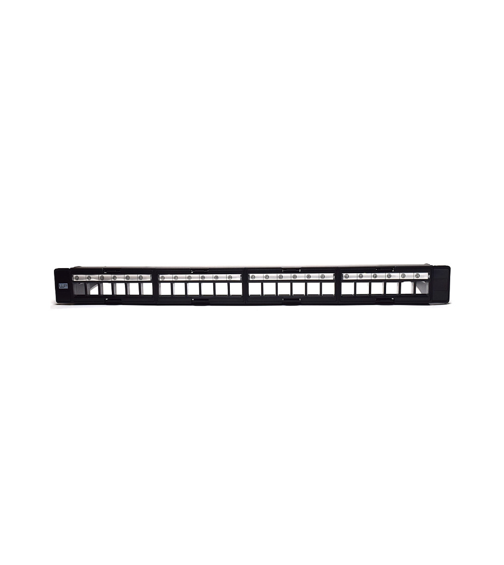 WPC-PAN-BSP24 | MODULAR BLANK PATCH PANEL FOR 24 KEYSTONE MODULES, 1U | WP Rack | distributori informatica