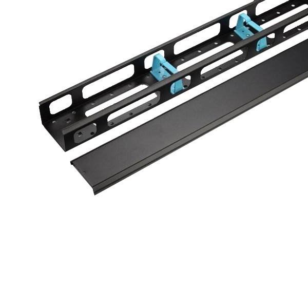 WPNACM505B | 42 U VERTICAL CABLE MANAGEMENT WITH COVER RAL 9005 | WP Rack | distributori informatica