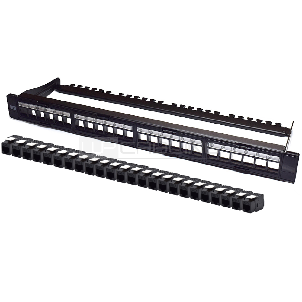 WPCPAN6UP24 | 24 PORT RJ45 CAT 6 UTP TOOLLESS MODULAR PATCH PANEL | WP Cabling | distributori informatica