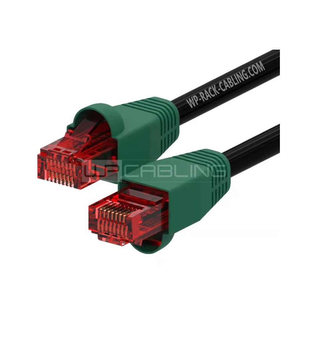 WPCPAT6U300BLO | CAT 6 U-UTP OUTDOOR-PATCH CABLE LDPE, 30.0m BLACK | WP Cabling | distributori informatica