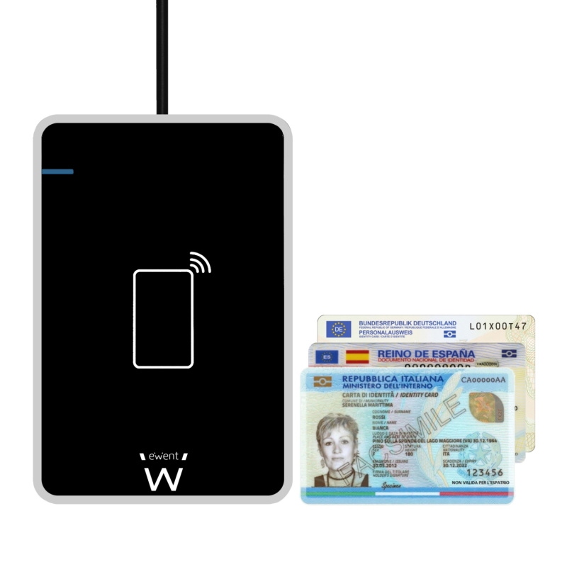 EW1053 | NFC Contactless Smart &#38; ID Card Reader | Ewent | distributori informatica