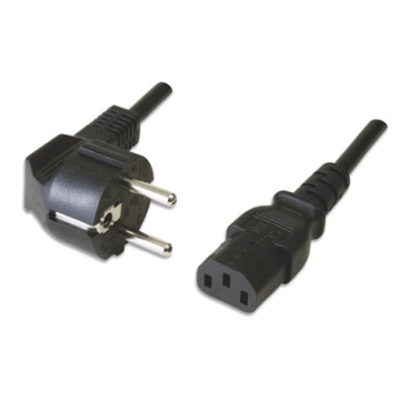 EC1902 | POWER SUPPLY CABLE, BLACK, 90º, 5MT | Ewent | distributori informatica