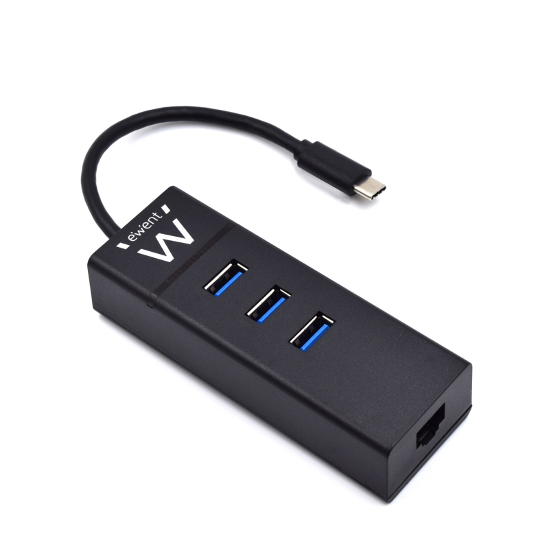 EW1141 | Hub 3 puertos USB 3.1 Gen1 (USB 3.0) tipo C con puerto de re | Ewent | distributori informatica