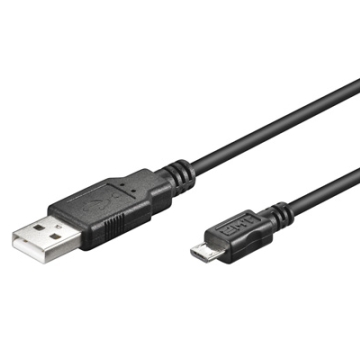 EC1018 | Cavo USB 2.0 A/B Micro M/M, 0.5 mt nero, polybag | Ewent | distributori informatica