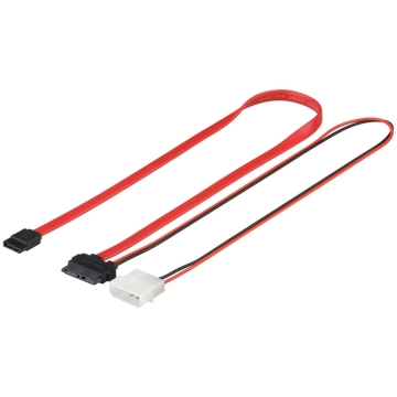 CC-150106-005-R-B | CAVO SERIAL ATA SLIM LINE &#8211; SATA 13pin &#8211; 7pin + | OEM | distributori informatica