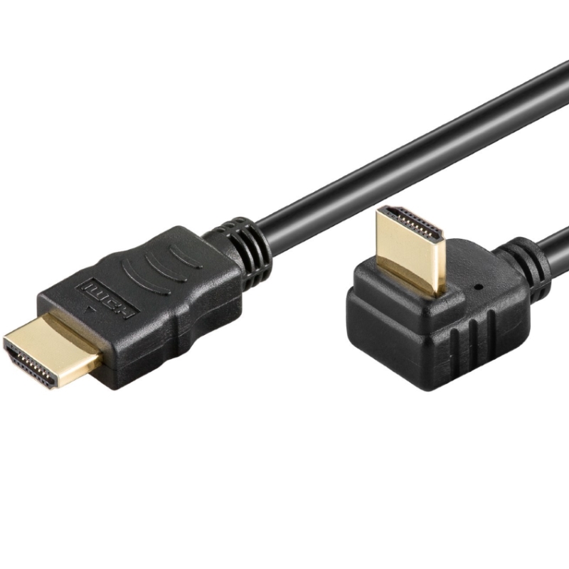 CC-130102-010-N-B | Cavo HDMI 1.4 con Ethernet A/A M/M 90&#176; 1.0 mt | OEM | distributori informatica