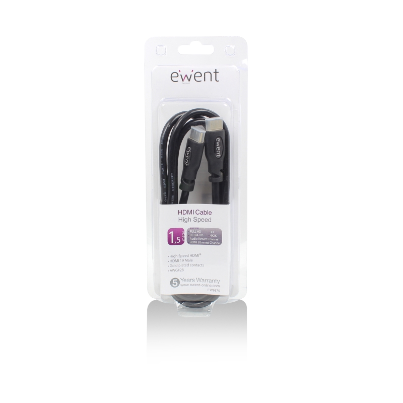 EW9870 | Cavo HDMI ad alta velocità 1,5m | Ewent | distributori informatica