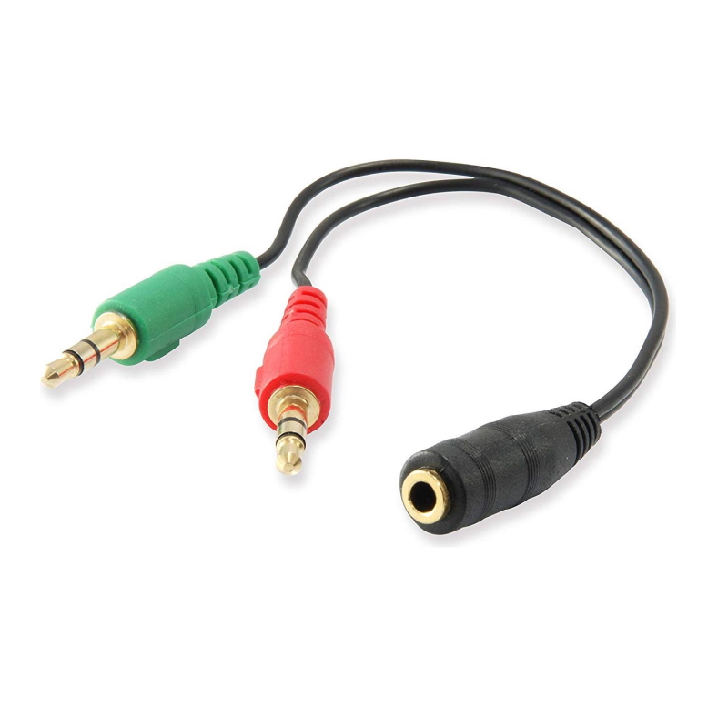 EC1642 | Cavo jack audio da 3,5/F a 4pin a 2x jack da 3,5/M 3P 0,15m | Ewent | distributori informatica