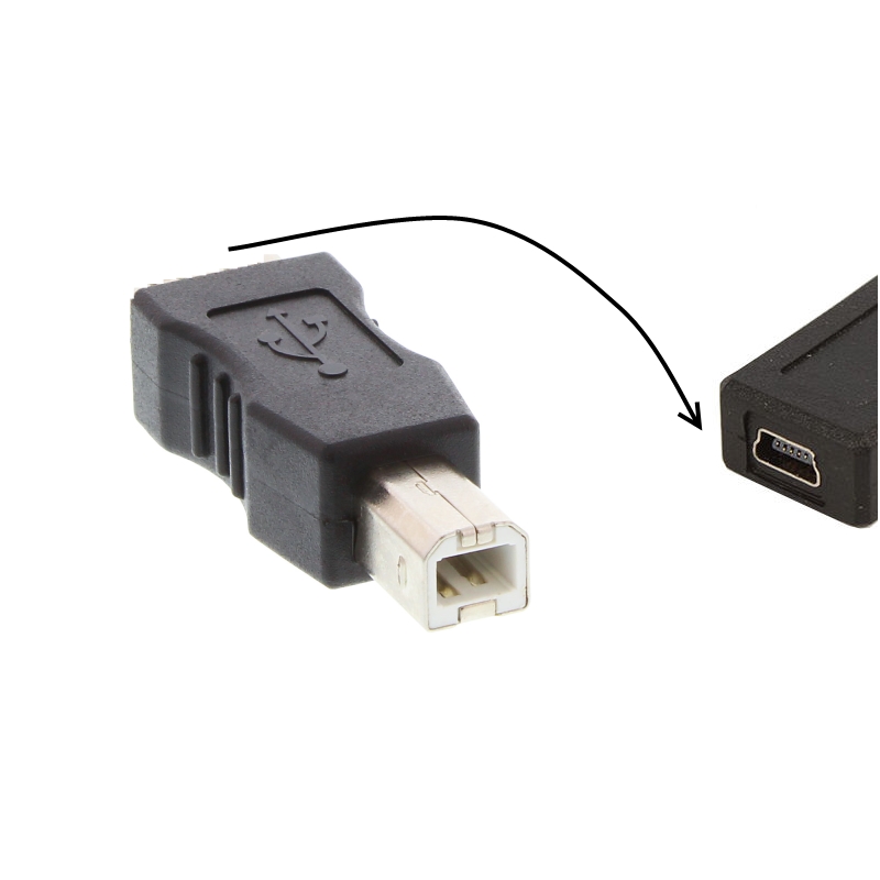 EW-100506-000-N-P | ADATTATORE USB MINI B FEMMINA / USB B MASCHIO | Ewent | distributori informatica