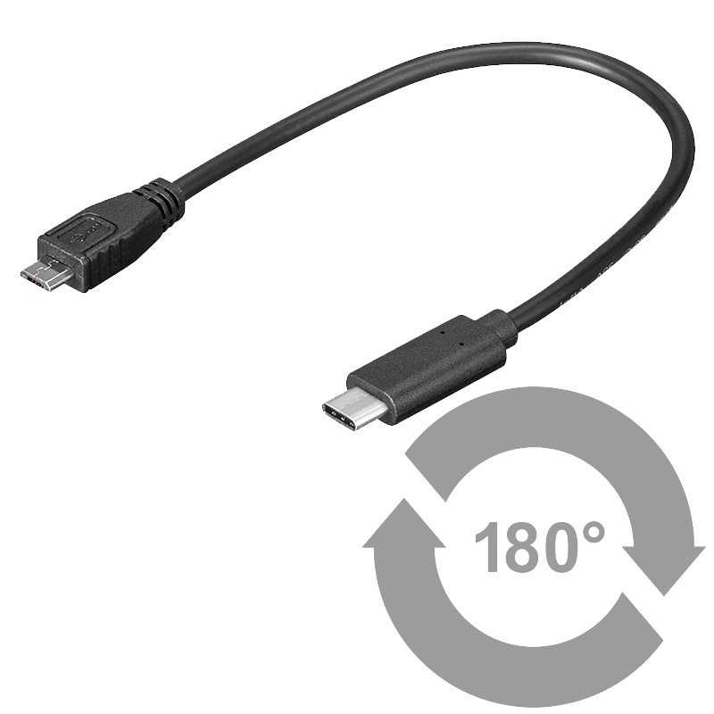 CC-100312-002-N-B | CAVO ADATTATORE USB 3.1 C / MICRO B M/M NERO 0.20 mt | OEM | distributori informatica