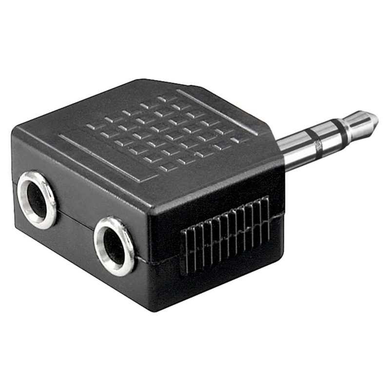 CC-220504-000-N-B | Adattatore Audio Stereo 2 x Jack 3.5mm a 1x Jack 3.5mm F/M | OEM | distributori informatica