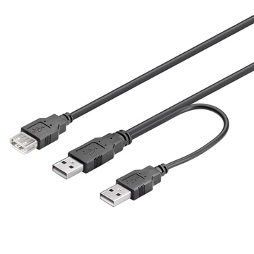 CC-100400-003-N-B | CAVO USB 2.0, 2X A/M-1X A F, 0.30mt | OEM | distributori informatica