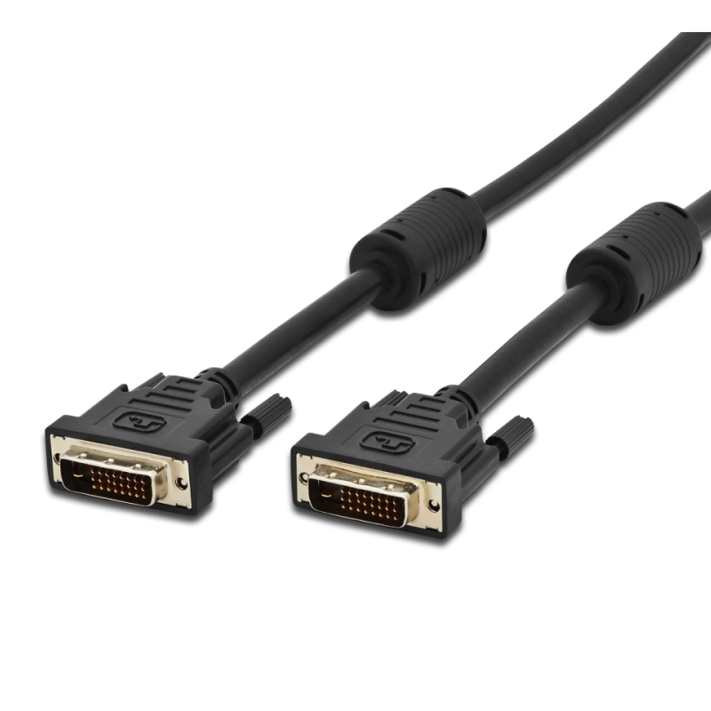 EW-120101-020-N-P | CAVO DVI-D DUAL LINK (24+1) M/M CON FERRITE, 2.0mt | Ewent | distributori informatica