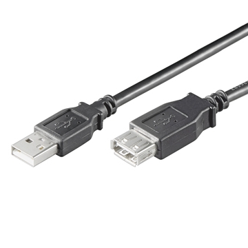 EC1012 | Cavo prolunga USB 2.0 A/A M/F 1.8 mt nero, polybag | Ewent | distributori informatica